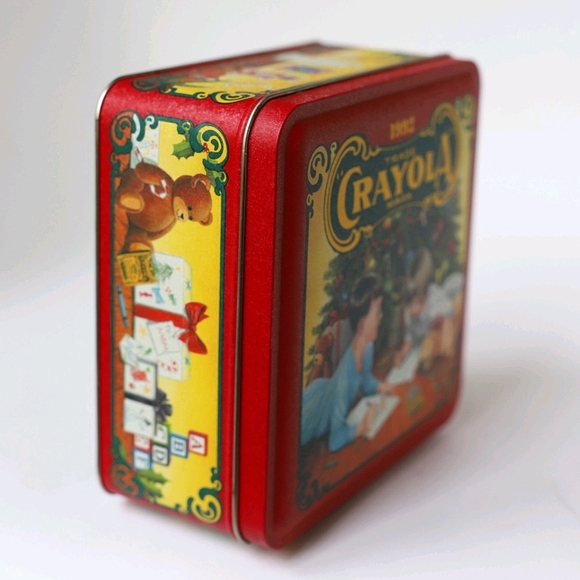 Vintage 1992 Crayola Tin with Original Crayons - Picture 11 of 12
